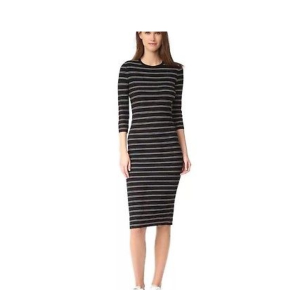 Theory Black and White Striped Dress Size P (XS) - Picture 5 of 7